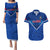 Custom Samoa Rugby Couples Matching Puletasi Dress and Hawaiian Shirt 2023 Go Manu Samoa LT14 Blue - Polynesian Pride