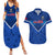 Custom Samoa Rugby Couples Matching Summer Maxi Dress and Hawaiian Shirt 2023 Go Manu Samoa LT14 Blue - Polynesian Pride