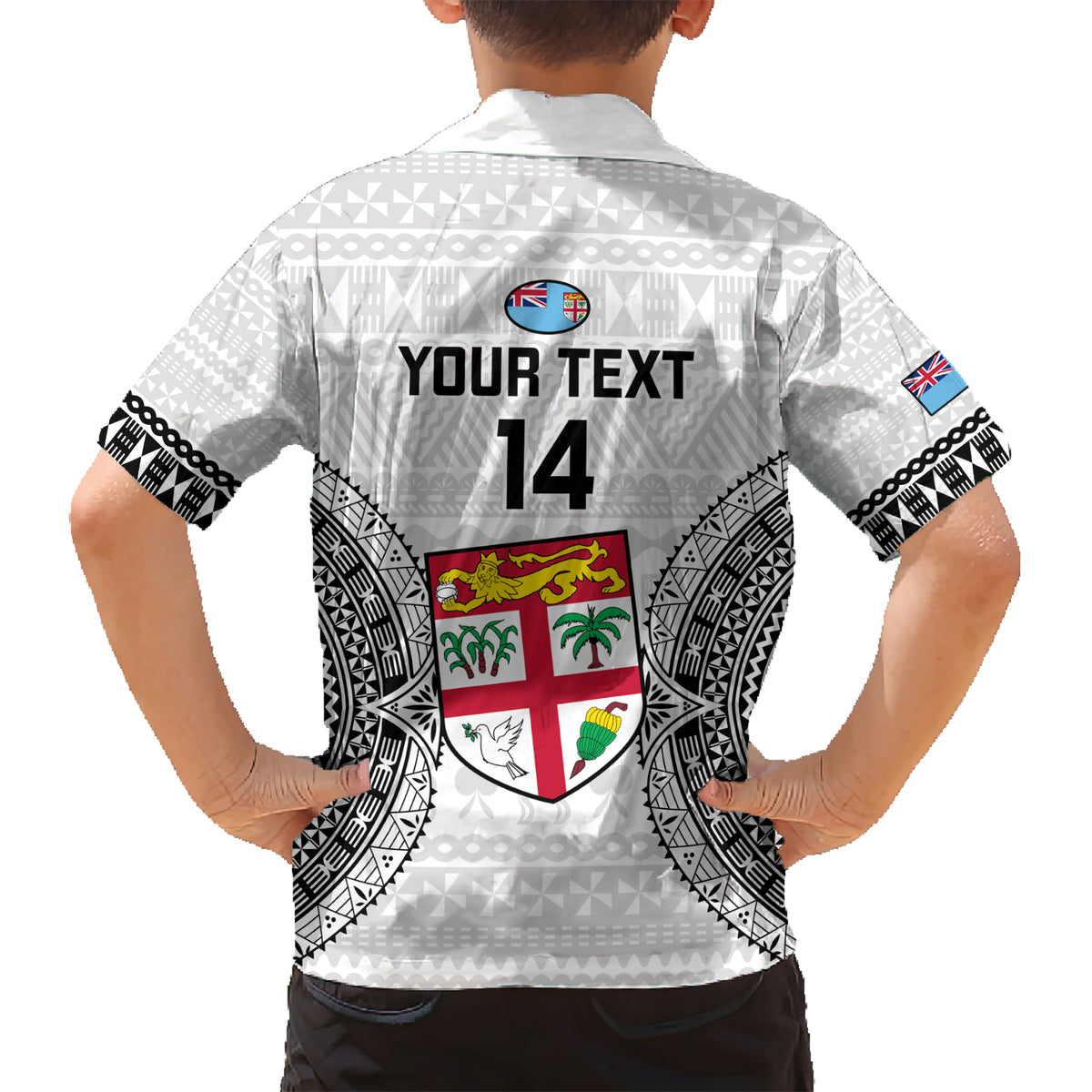 Custom Fiji Rugby Kid Hawaiian Shirt 2023 Go Champions World Cup Fijian Tapa Pattern LT14 - Polynesian Pride