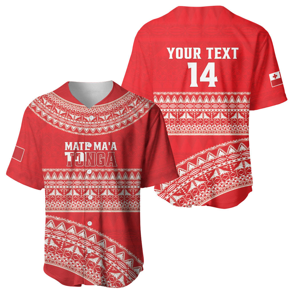 Mate Ma'a Tonga 2026 Rugby Custom Baseball Jersey Go Champions Tongan Ngatu Pattern LT14 - Polynesian Pride