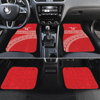Mate Ma'a Tonga 2026 Rugby Custom Car Mats Go Champions Tongan Ngatu Pattern LT14 Set 4pcs Red - Polynesian Pride