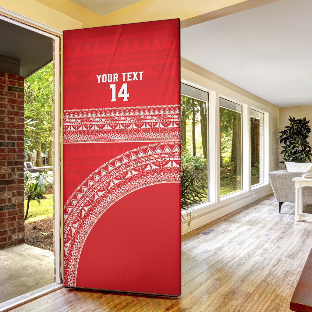 Mate Ma'a Tonga 2026 Rugby Custom Door Cover Go Champions Tongan Ngatu Pattern LT14 - Polynesian Pride