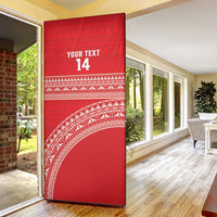 Mate Ma'a Tonga 2026 Rugby Custom Door Cover Go Champions Tongan Ngatu Pattern LT14 - Polynesian Pride