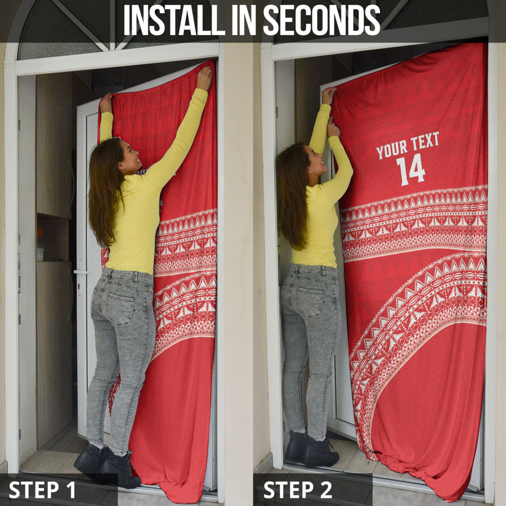 Mate Ma'a Tonga 2026 Rugby Custom Door Cover Go Champions Tongan Ngatu Pattern LT14 - Polynesian Pride