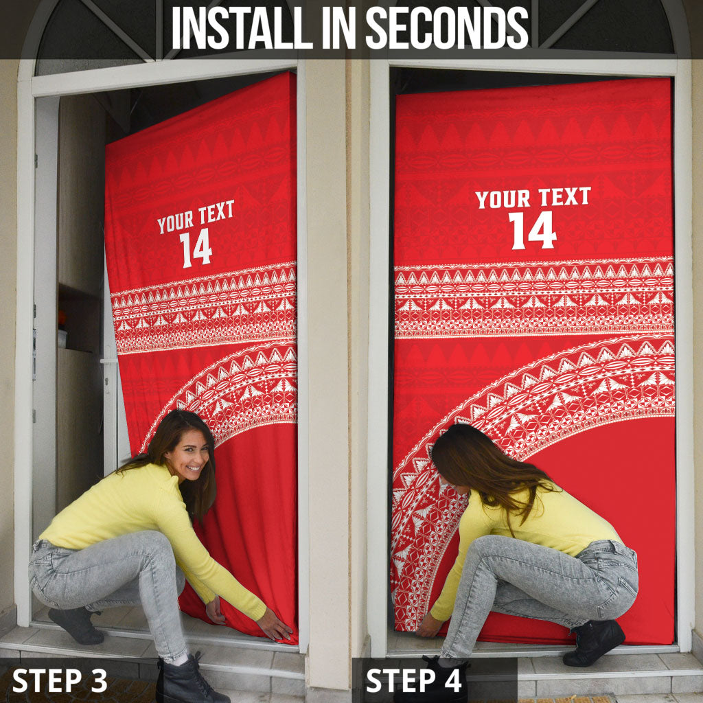 Mate Ma'a Tonga 2026 Rugby Custom Door Cover Go Champions Tongan Ngatu Pattern LT14 - Polynesian Pride