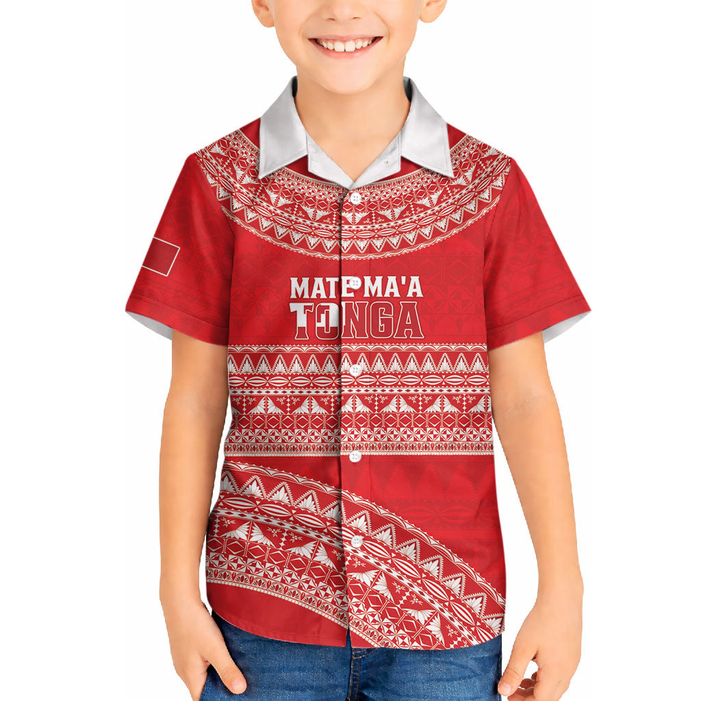 Mate Ma'a Tonga 2026 Rugby Custom Hawaiian Shirt Go Champions Tongan Ngatu Pattern LT14 - Polynesian Pride