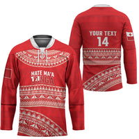 Mate Ma'a Tonga 2026 Rugby Custom Hockey Jersey Go Champions Tongan Ngatu Pattern LT14 - Polynesian Pride