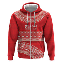 Mate Ma'a Tonga 2026 Rugby Custom Hoodie Go Champions Tongan Ngatu Pattern LT14 Zip Hoodie Red - Polynesian Pride