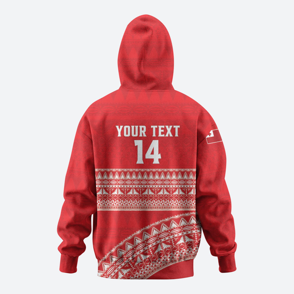 Mate Ma'a Tonga 2026 Rugby Custom Hoodie Go Champions Tongan Ngatu Pattern LT14 - Polynesian Pride