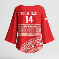 Mate Ma'a Tonga 2026 Rugby Custom Kimono Sleeve Blouse Go Champions Tongan Ngatu Pattern LT14 - Polynesian Pride