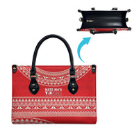 Mate Ma'a Tonga 2026 Rugby Leather Bag Go Champions Tongan Ngatu Pattern LT14 - Polynesian Pride
