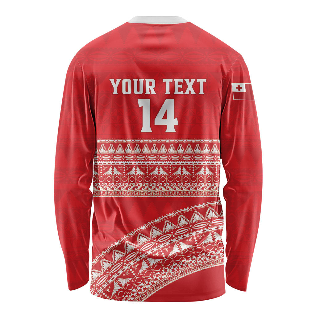 Mate Ma'a Tonga 2026 Rugby Custom Long Sleeve Shirt Go Champions Tongan Ngatu Pattern LT14 - Polynesian Pride