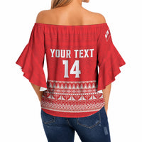 Mate Ma'a Tonga 2026 Rugby Custom Off Shoulder Wrap Waist Top Go Champions Tongan Ngatu Pattern LT14 - Polynesian Pride