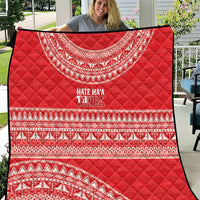 Mate Ma'a Tonga 2026 Rugby Quilt Go Champions Tongan Ngatu Pattern LT14 Red - Polynesian Pride
