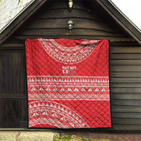Mate Ma'a Tonga 2026 Rugby Quilt Go Champions Tongan Ngatu Pattern LT14 - Polynesian Pride