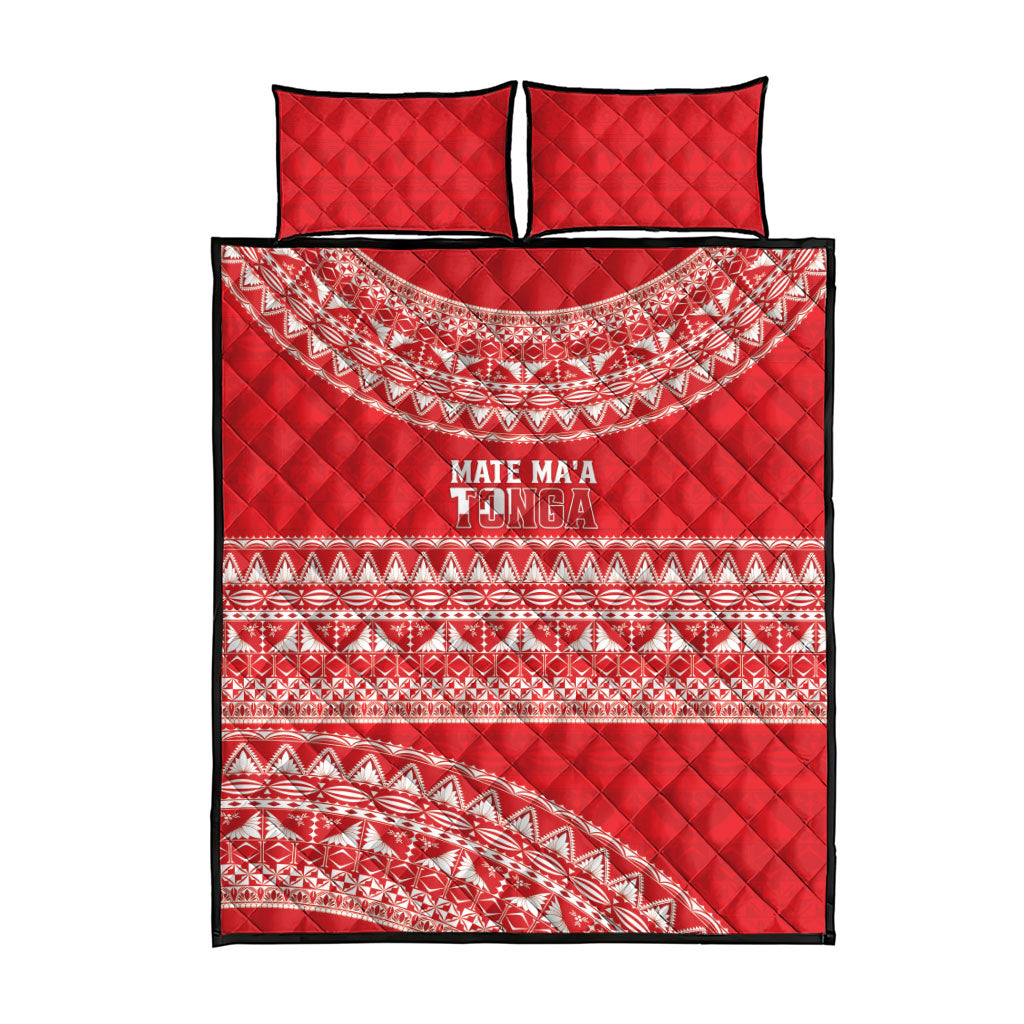 Mate Ma'a Tonga 2026 Rugby Quilt Bed Set Go Champions Tongan Ngatu Pattern LT14 - Polynesian Pride