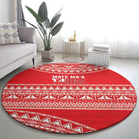 Mate Ma'a Tonga 2026 Rugby Round Carpet Go Champions Tongan Ngatu Pattern LT14 - Polynesian Pride
