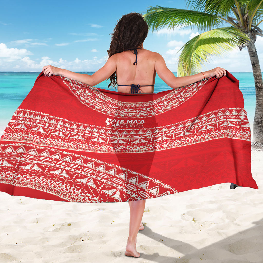 Mate Ma'a Tonga 2026 Rugby Sarong Go Champions Tongan Ngatu Pattern LT14 - Polynesian Pride