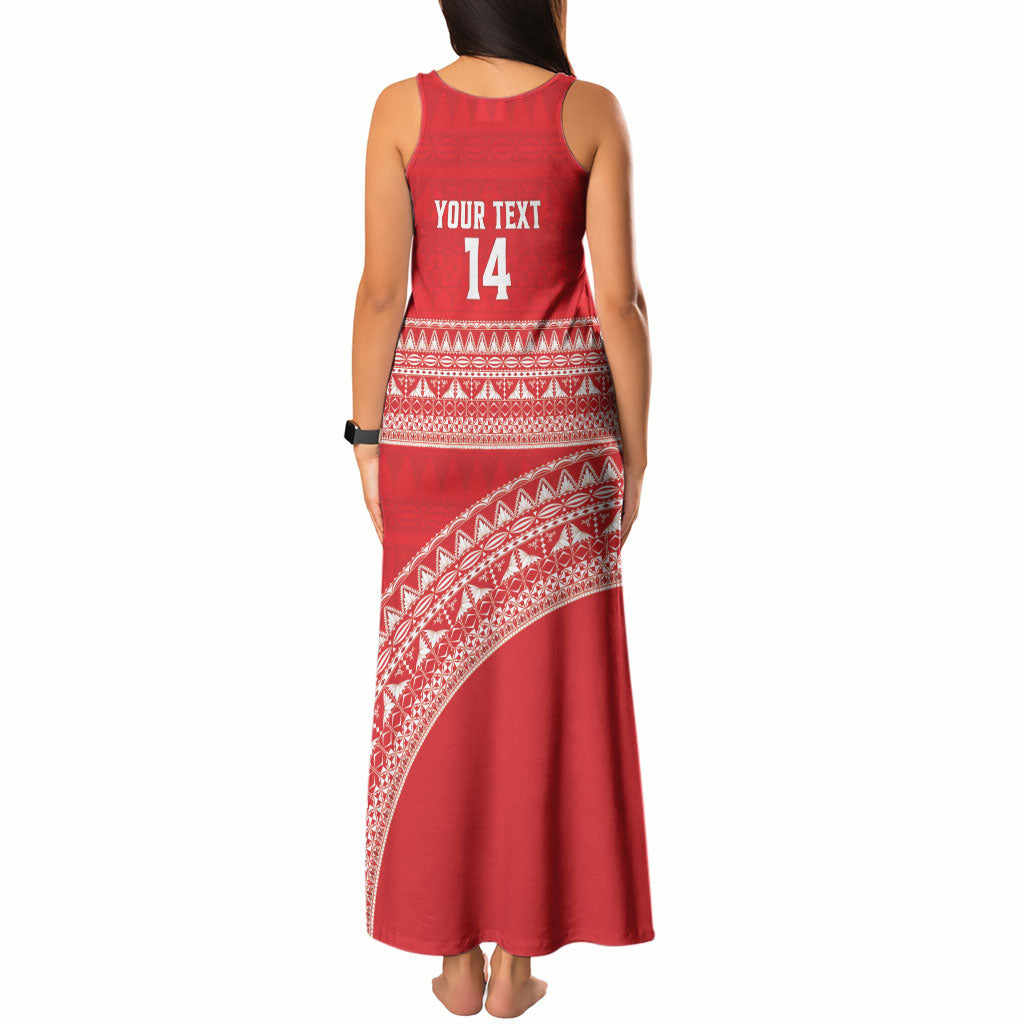Mate Ma'a Tonga 2026 Rugby Custom Tank Maxi Dress Go Champions Tongan Ngatu Pattern LT14 - Polynesian Pride