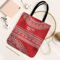 Mate Ma'a Tonga 2026 Rugby Tote Bag Go Champions Tongan Ngatu Pattern LT14 Black Strap One Size Red - Polynesian Pride