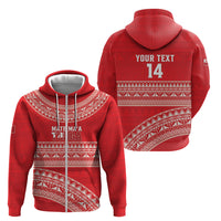 Mate Ma'a Tonga 2026 Rugby Custom Zip Hoodie Go Champions Tongan Ngatu Pattern LT14 - Polynesian Pride