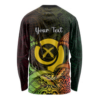 Personalised Vanuatu Family Day Long Sleeve Shirt Happy 26 December Vanuatuan Pig Tusk LT14 - Polynesian Pride