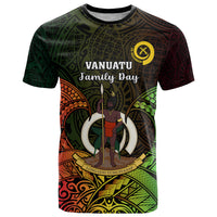 Personalised Vanuatu Family Day T Shirt Happy 26 December Vanuatuan Pig Tusk LT14 Black - Polynesian Pride