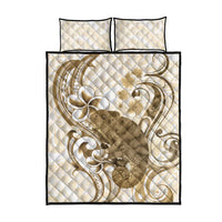 Brown And White Hawaii Chameleon Quilt Bed Set Plumeria Polynesian Tribal Art LT14 - Polynesian Pride