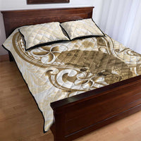 Brown And White Hawaii Chameleon Quilt Bed Set Plumeria Polynesian Tribal Art LT14 - Polynesian Pride