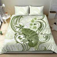 Green And White Hawaii Chameleon Bedding Set Plumeria Polynesian Tribal Art LT14 - Polynesian Pride