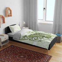 Green And White Hawaii Chameleon Bedding Set Plumeria Polynesian Tribal Art LT14 - Polynesian Pride