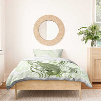 Green And White Hawaii Chameleon Bedding Set Plumeria Polynesian Tribal Art LT14 - Polynesian Pride
