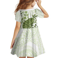 Green And White Hawaii Chameleon Family Matching Mermaid Dress and Hawaiian Shirt Plumeria Polynesian Tribal Art LT14 - Polynesian Pride