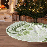 Green And White Hawaii Chameleon Tree Skirt Plumeria Polynesian Tribal Art LT14 - Polynesian Pride