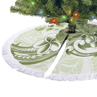 Green And White Hawaii Chameleon Tree Skirt Plumeria Polynesian Tribal Art LT14 - Polynesian Pride