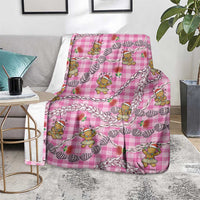 Pink Palaka Hawaii Mele Kalikimaka Blanket Ohia Lehua Shell Leis Funny Gingerbread Santa - Polynesian Pride