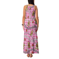 Pink Palaka Hawaii Mele Kalikimaka Family Matching Tank Maxi Dress and Hawaiian Shirt Ohia Lehua Shell Leis Funny Gingerbread Santa LT14 - Polynesian Pride