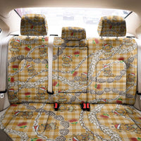 Gold Palaka Hawaii Mele Kalikimaka Back Car Seat Cover Ohia Lehua Shell Leis Funny Gingerbread Santa - Polynesian Pride