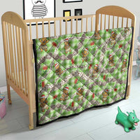 Green Palaka Hawaii Mele Kalikimaka Quilt Ohia Lehua Shell Leis Funny Gingerbread Santa - Polynesian Pride