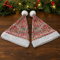 Red Palaka Hawaii Mele Kalikimaka Christmas Santa Hat Ohia Lehua Shell Leis Funny Gingerbread Santa - Polynesian Pride