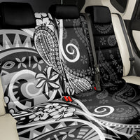 Black Polynesia Paisley Back Car Seat Cover Polynesian With Tropical Flowers LT14