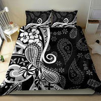 Black Polynesia Paisley Bedding Set Polynesian With Tropical Flowers LT14 - Polynesian Pride