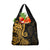 Gold Polynesia Paisley Grocery Bag Polynesian With Tropical Flowers