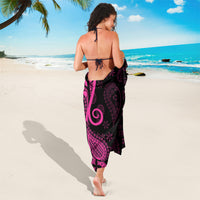 Pink Polynesia Paisley Sarong Polynesian With Tropical Flowers LT14 - Polynesian Pride