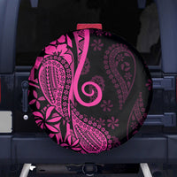 Pink Polynesia Paisley Spare Tire Cover Polynesian With Tropical Flowers LT14 Pink - Polynesian Pride