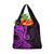Polynesia Paisley Grocery Bag Polynesian With Tropical Flowers - Purple