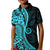 Polynesia Paisley Kid Polo Shirt Polynesian With Tropical Flowers - Turquoise LT14 Kid Turquoise - Polynesian Pride