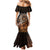 Talofa Samoa Family Matching Mermaid Dress and Hawaiian Shirt Samoan Kava Bowl Siapo Pattern - Brown LT14 - Polynesian Pride