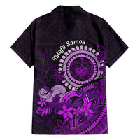 Purple Talofa Samoa Family Matching Tank Maxi Dress and Hawaiian Shirt Samoan Kava Bowl Siapo Pattern LT14 - Polynesian Pride