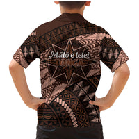 Malo e lelei Tonga Family Matching Mermaid Dress and Hawaiian Shirt Tongan Ngatu Pattern Vintage Vibes LT14 - Polynesian Pride